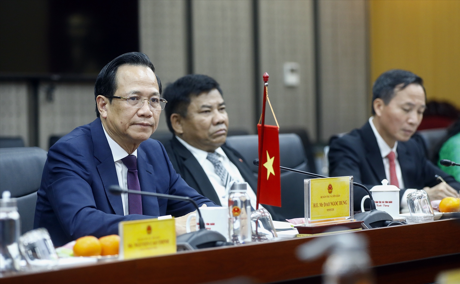 Bộ trưởng Đào Ngọc Dung phát biểu tại buổi Hội đàm (Ảnh. Phạm Hải)