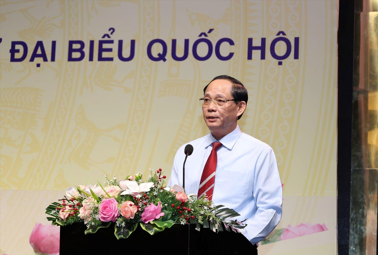 Phó chủ tịch Quốc hội Trần Quang Phương phát biểu khai mạc hội nghị. (Ảnh: Hoàng Hành)