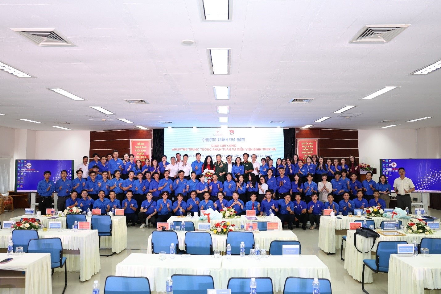 Chương trình tọa đàm của Đoàn viên thanh viên EVNGENCO2. Ảnh: Kiều Anh