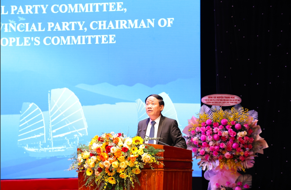 Ông Phạm Anh Tuấn, CHủ tịch UBND tỉnh Gia Lai phát biểu tại Hội nghị