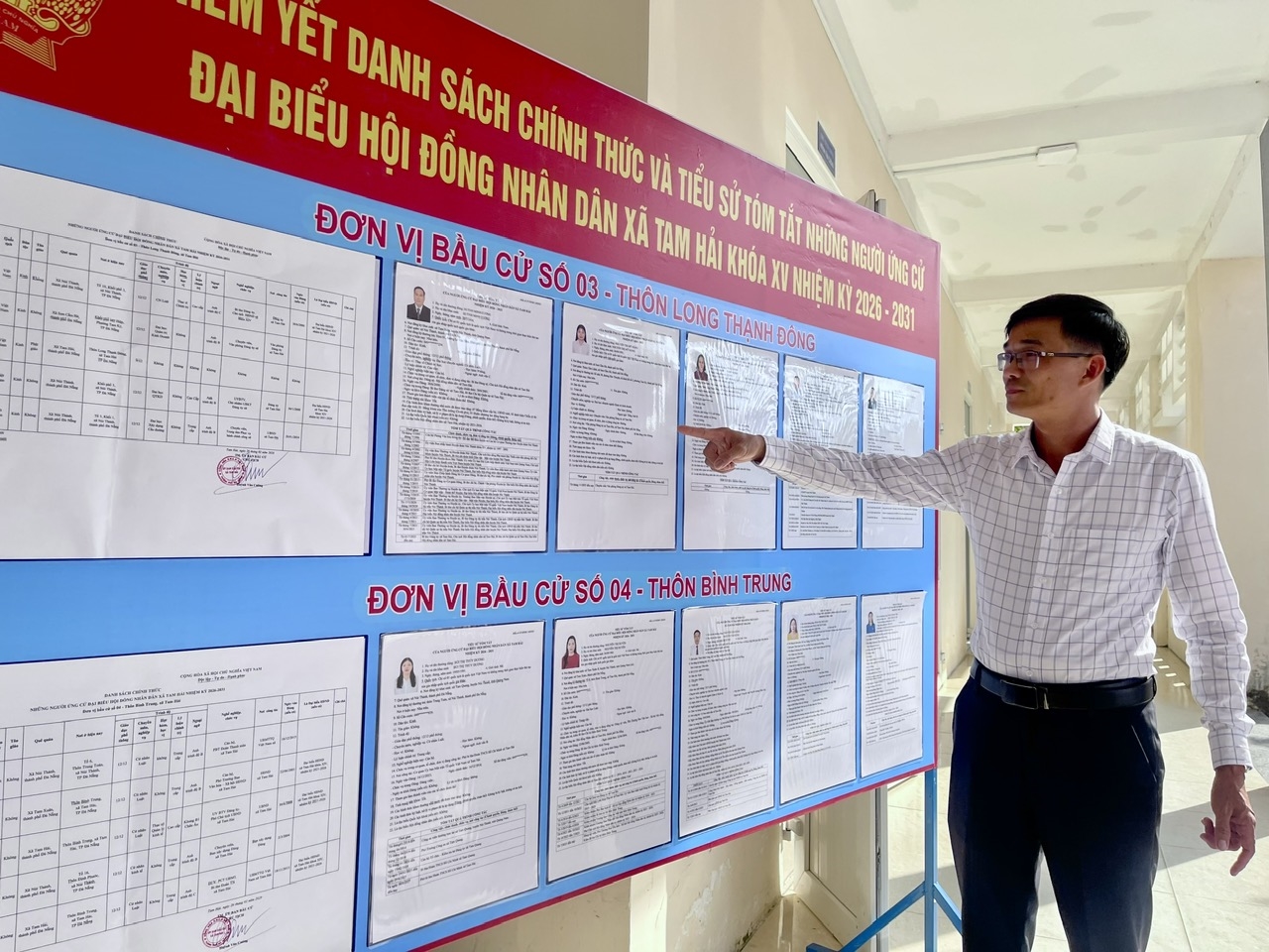 Xã đảo Tam Hải chuẩn bị chu đáo cho ngày bầu cử. (Ảnh Huy Trường)