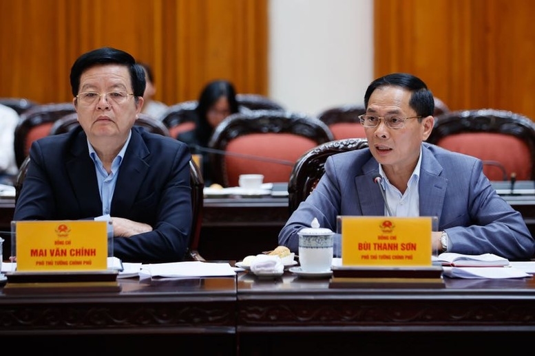 Phó Thủ tướng Bùi Thanh Sơn phát biểu - Ảnh: VGP/Nhật Bắc