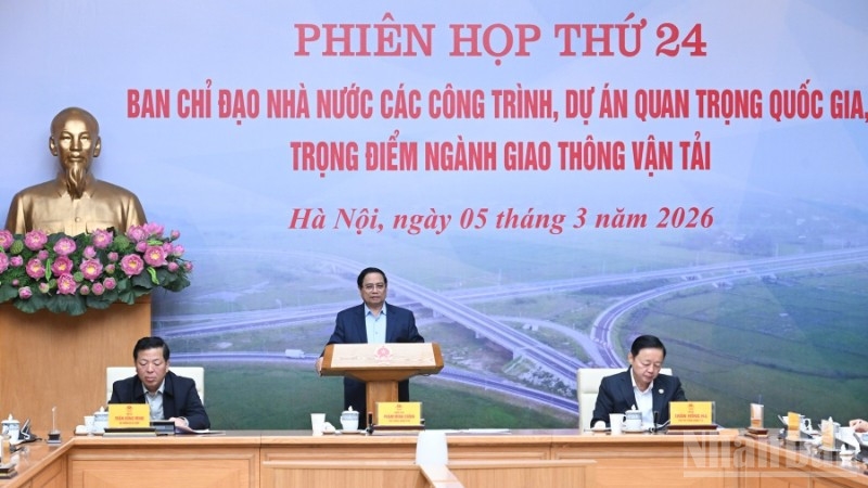 Thủ tướng Chính phủ Phạm Minh Chính chủ trì Phiên họp thứ 24 của Ban Chỉ đạo. (Ảnh: Trần Hải)