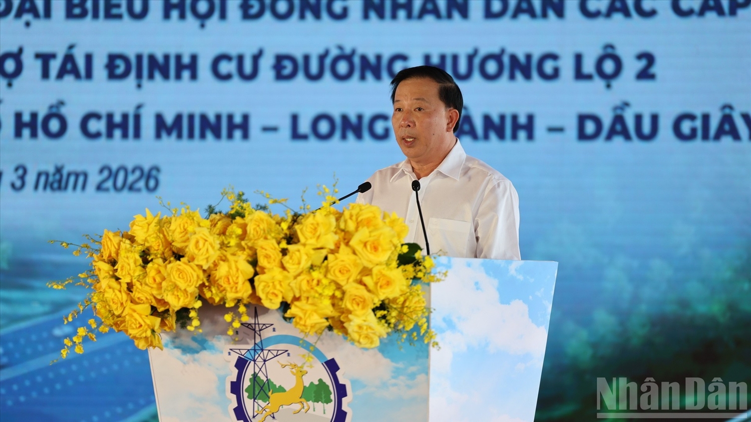 Phó Bí thư Tỉnh ủy, Chủ tịch Ủy ban nhân dân tỉnh Đồng Nai Nguyễn Văn Út phát biểu tại lễ khởi công.