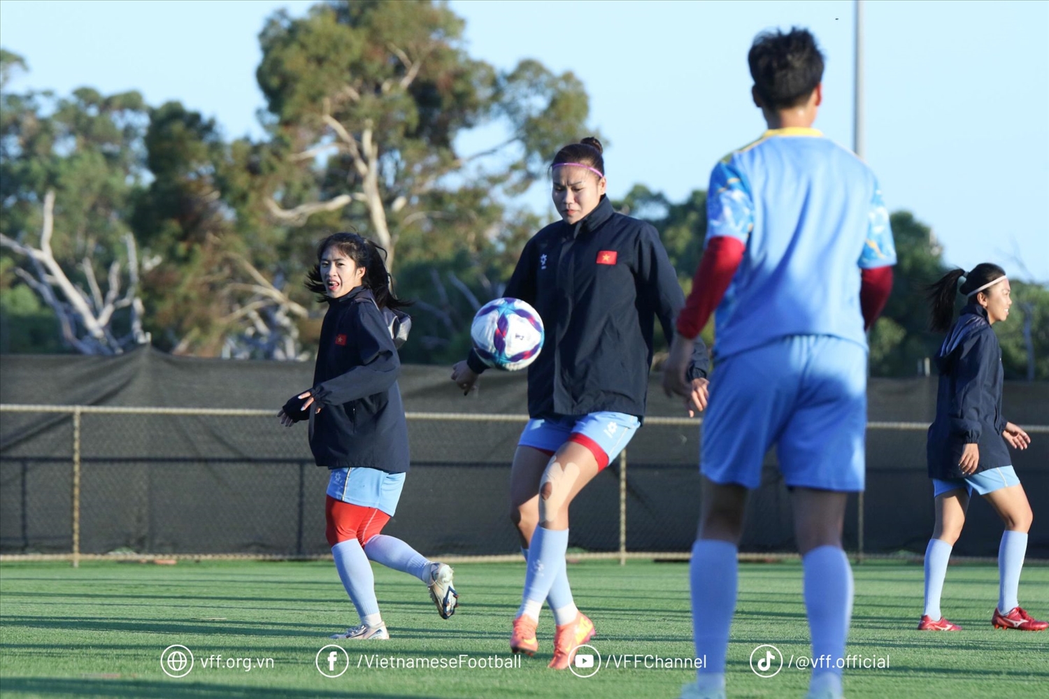 Đội tuyển nữ Việt Nam tích cực tập luyện cho giải vô địch bóng đá nữ châu Á 2026 (Ảnh VFF)