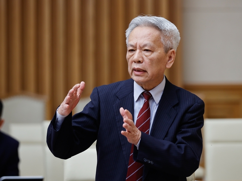 TS. Nguyễn Sĩ Dũng, nguyên Phó Chủ nhiệm Văn phòng Quốc hội phát biểu - Ảnh: VGP/Nhật Bắc