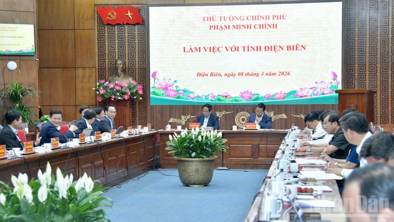 Quang cảnh cuộc làm việc. (Ảnh: Thanh Giang)