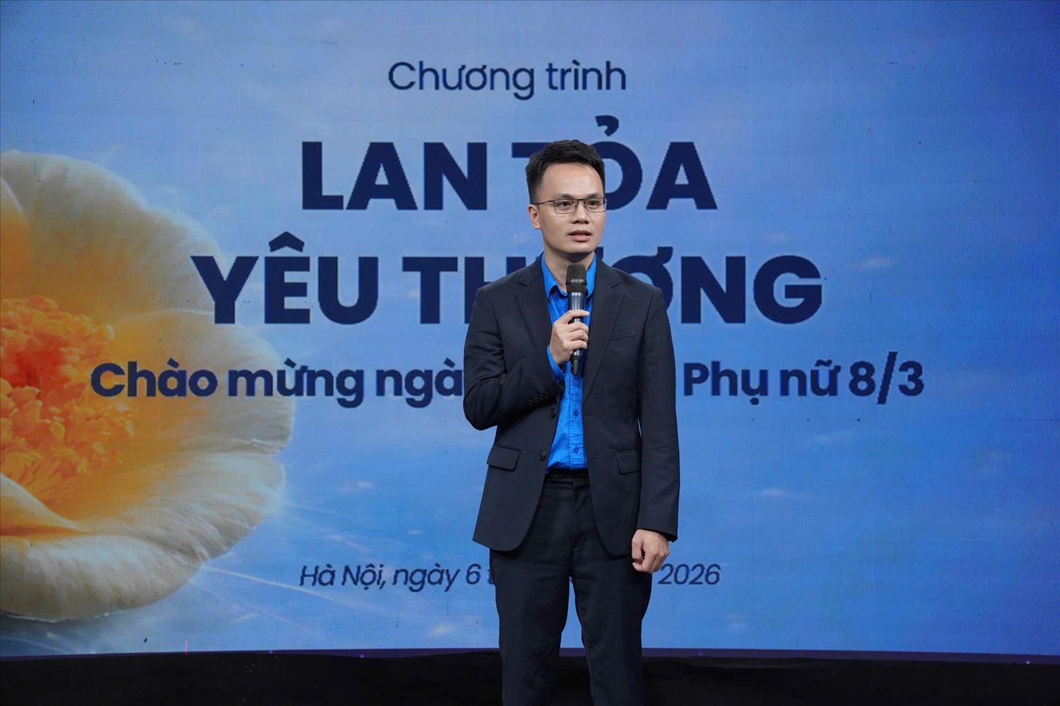 Anh Nguyễn Hoài Đảm - Bí thư Đoàn Thanh niên VTV, chia sẻ tại Chương trình