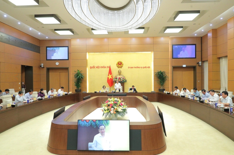 Quang cảnh cuộc họp tại Nhà Quốc hội. (Ảnh: DUY LINH)