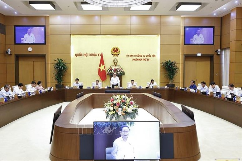 Chủ tịch Quốc hội Trần Thanh Mẫn cho biết, tại phiên họp này, Ủy ban Thường vụ Quốc hội cho ý kiến về nhiều nội dung - Ảnh: TTXVN