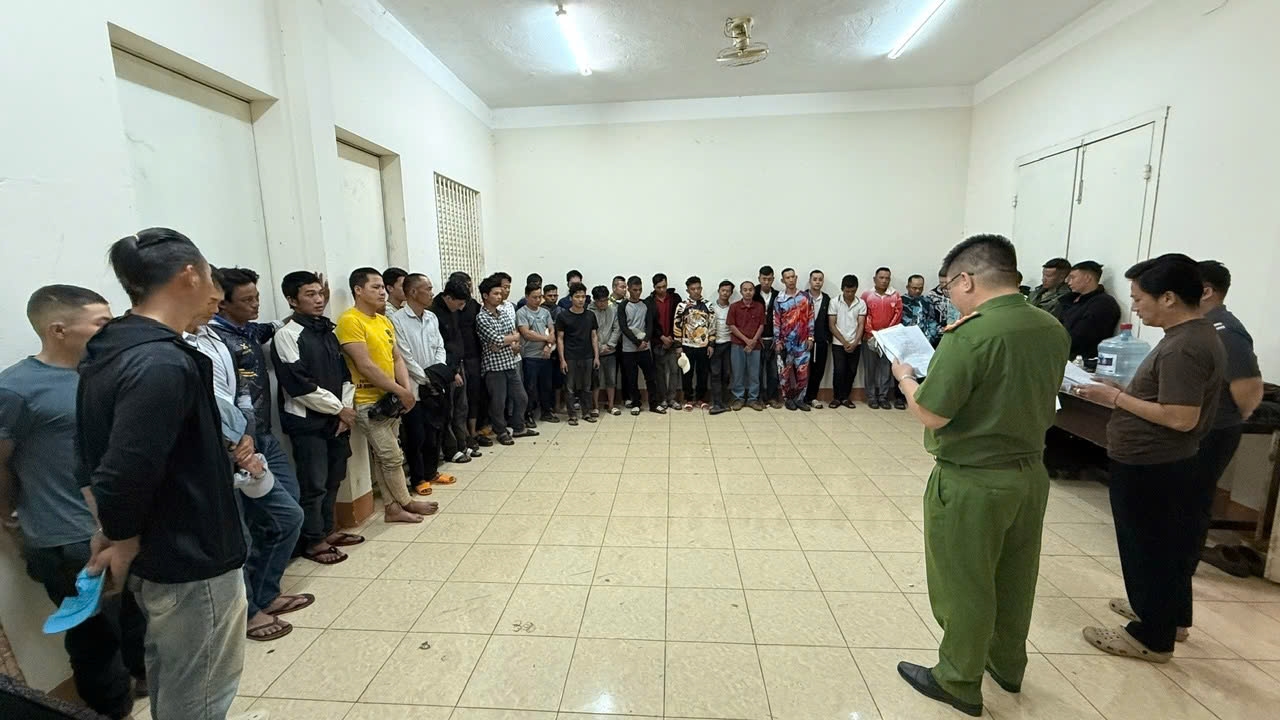 Công an đã khởi tố 40 người trong vụ việc để điều tra. (Ảnh Công an cung cấp)