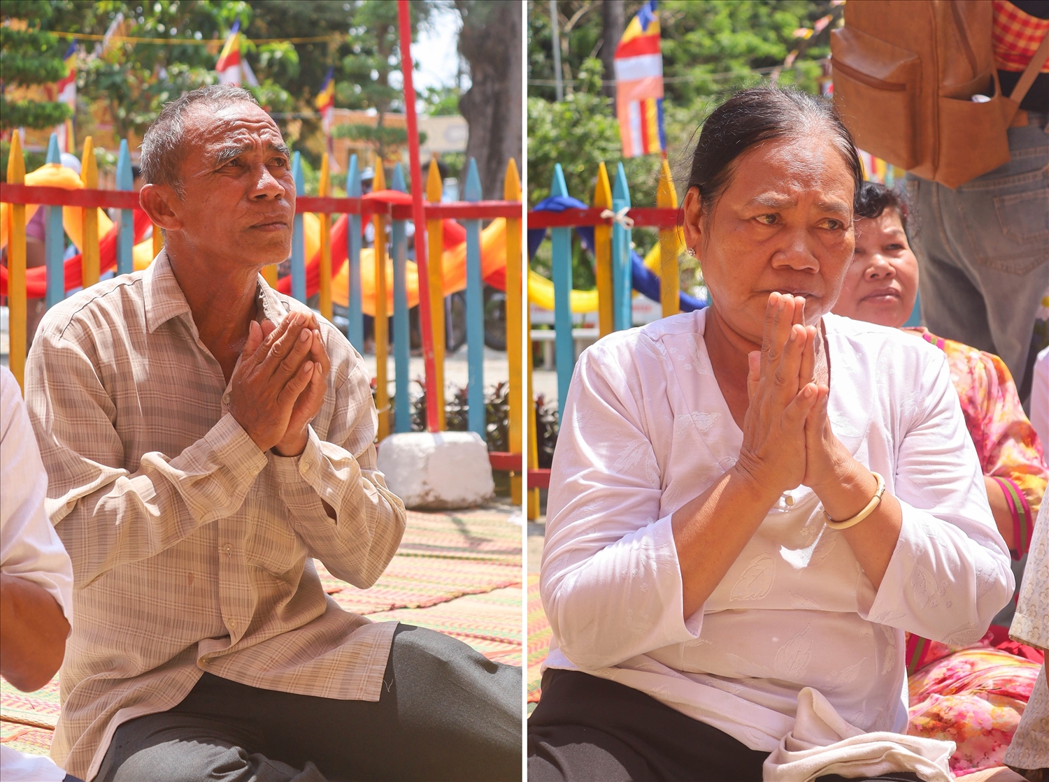 Vào thời khắc đón giao thừa, đồng bào Khmer thường tập trung về chùa. 