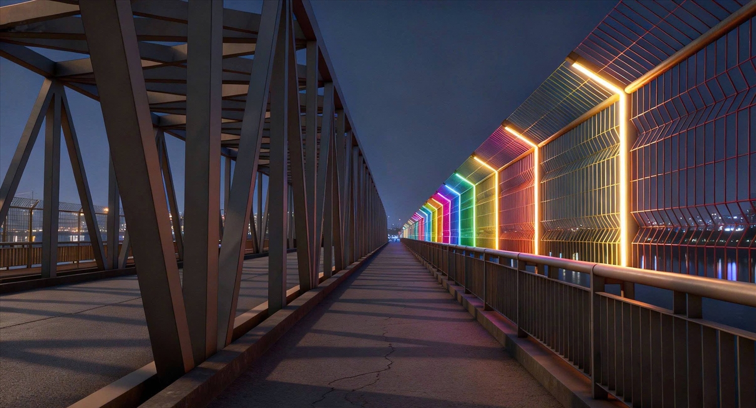 Cầu Bến Thủy 1 dự kiến hoàn thành lắp đặt hệ thống đèn LED nghệ thuật, và lưới bảo vệ trước ngày 25/4/2026 