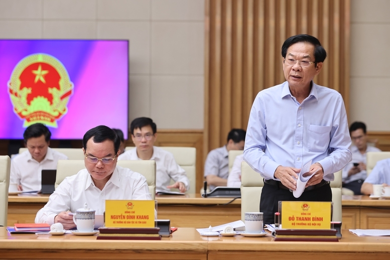 Bộ trưởng Bộ Nội vụ Đỗ Thanh Bình phát biểu - Ảnh: VGP/Nhật Bắc