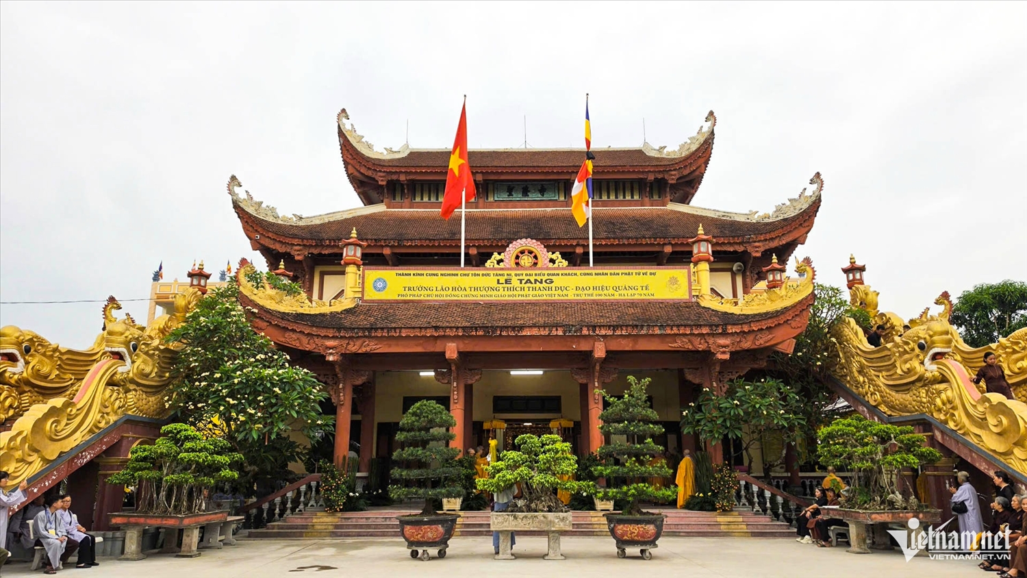 Chùa Thánh Long (Hưng Yên) nơi diễn ra lễ tang Trưởng lão Hoà thượng Thích Thanh Dục