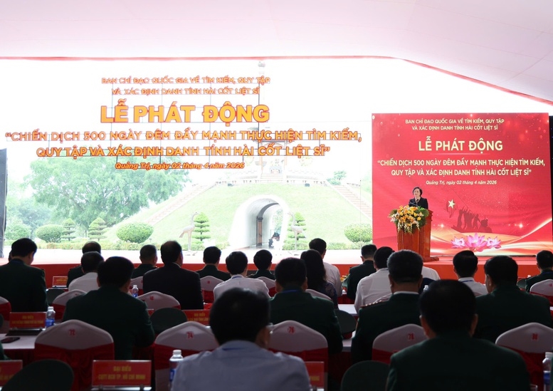 Bí thư Trung ương Đảng, Phó Thủ tướng Phạm Thị Thanh Trà nhấn mạnh Đảng, Nhà nước và nhân dân ta luôn xác định công tác tìm kiếm, quy tập và xác định danh tính hài cốt liệt sĩ là nhiệm vụ chính trị đặc biệt quan trọng - Ảnh: VGP/Thua Giang