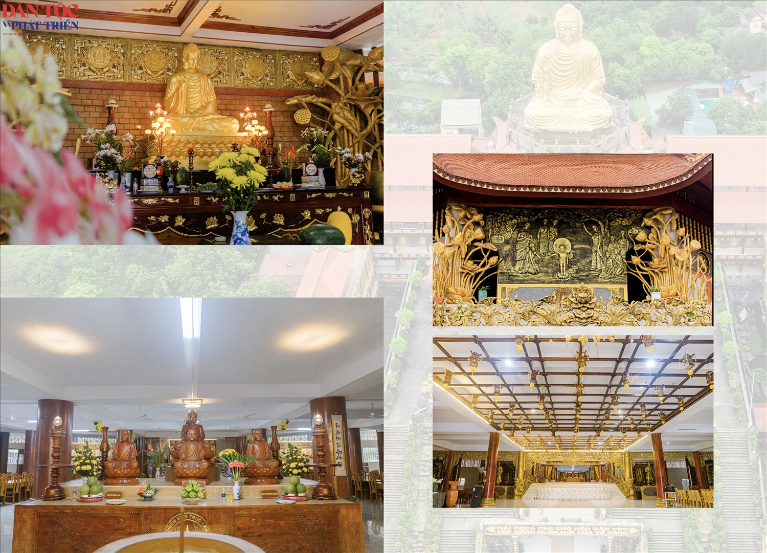 Tòa Tam Bảo được xây dựng gồm ba tầng với các hạng mục chính như giảng đường, thiền đường và sân lễ lộ thiên, được thiết kế hài hòa, rộng rãi, đáp ứng nhu cầu sinh hoạt tín ngưỡng, tu học và tổ chức các nghi lễ Phật giáo.