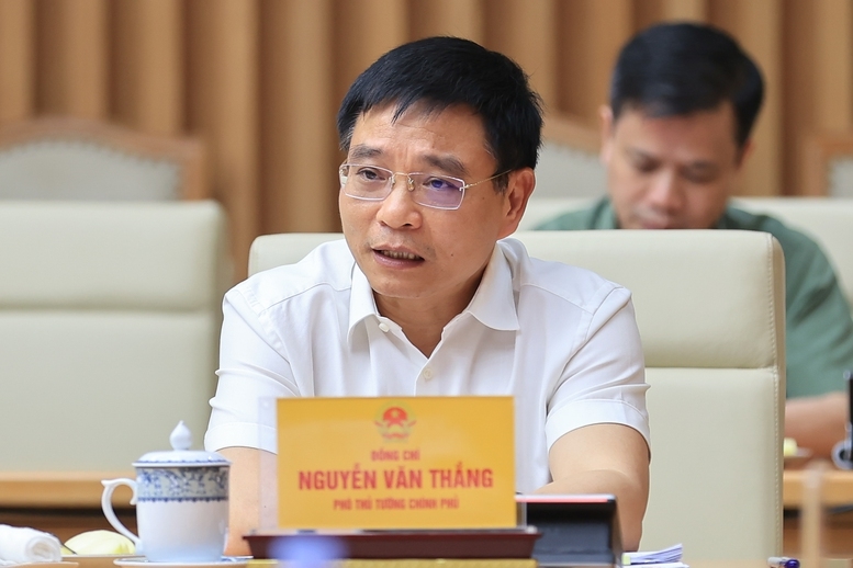 Phó Thủ tướng Nguyễn Văn Thắng phát biểu tại buổi làm việc - Ảnh: VGP/Nhật Bắc