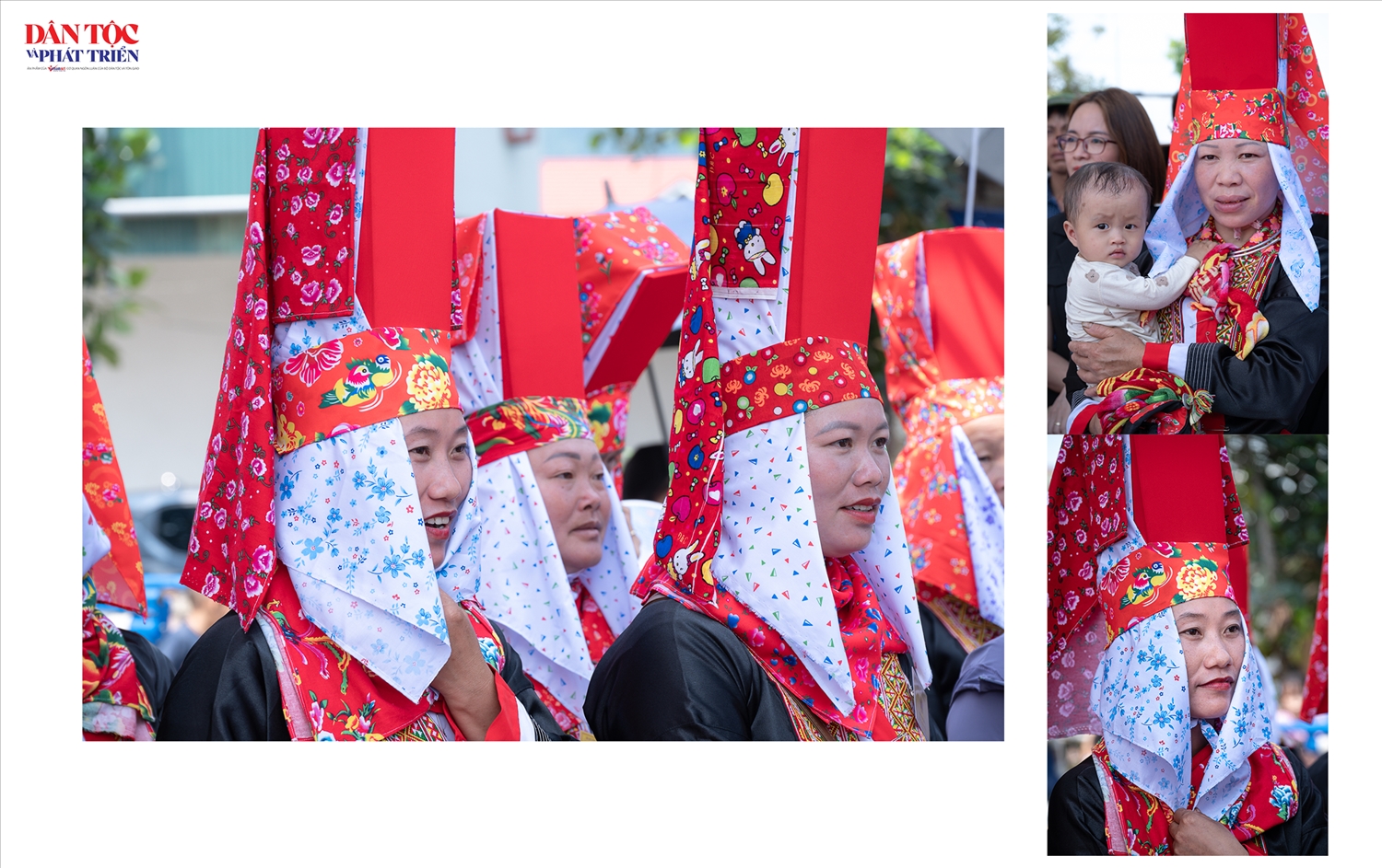 Người Dao với trang phục truyền thống đi xem hội