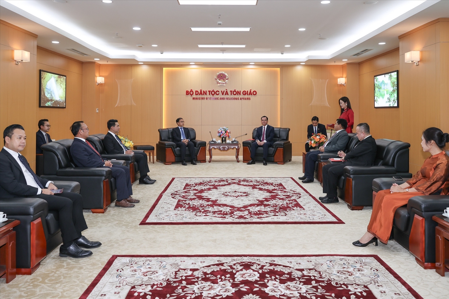 Quang cảnh buổi tiếp. Ảnh: Lê Anh Dũng