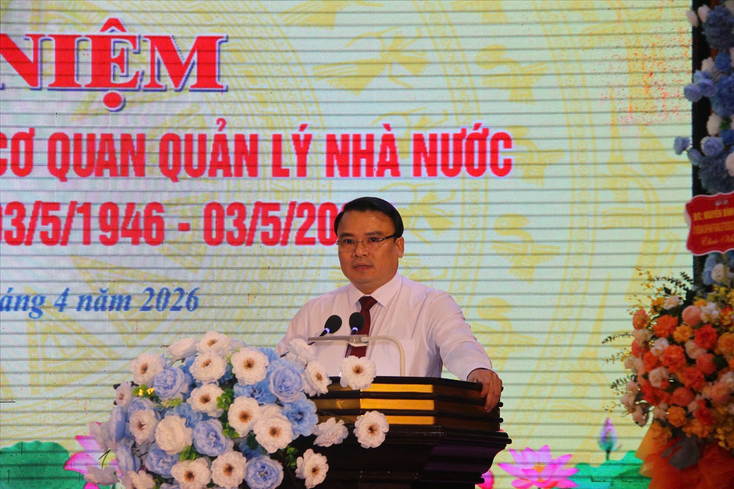 Ông Phùng Thành Vinh, Phó Chủ tịch UBND tỉnh Nghệ An phát biểu tại buổi lễ (Ảnh: Phạm Tiến)