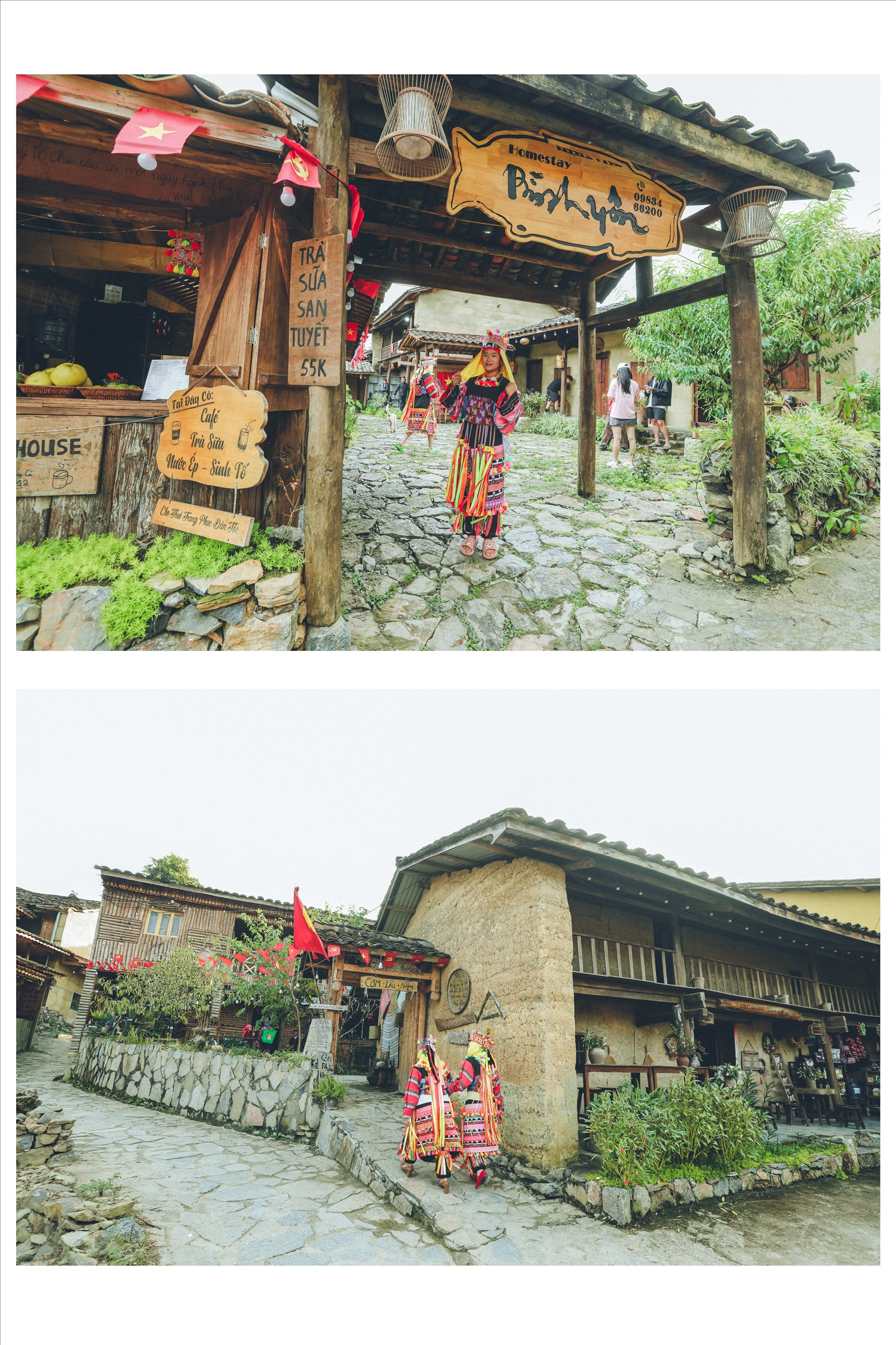 Khung cảnh bình yên tại thôn Lô Lô Chải, điểm đến thu hút du khách khi đến với Lũng Cú