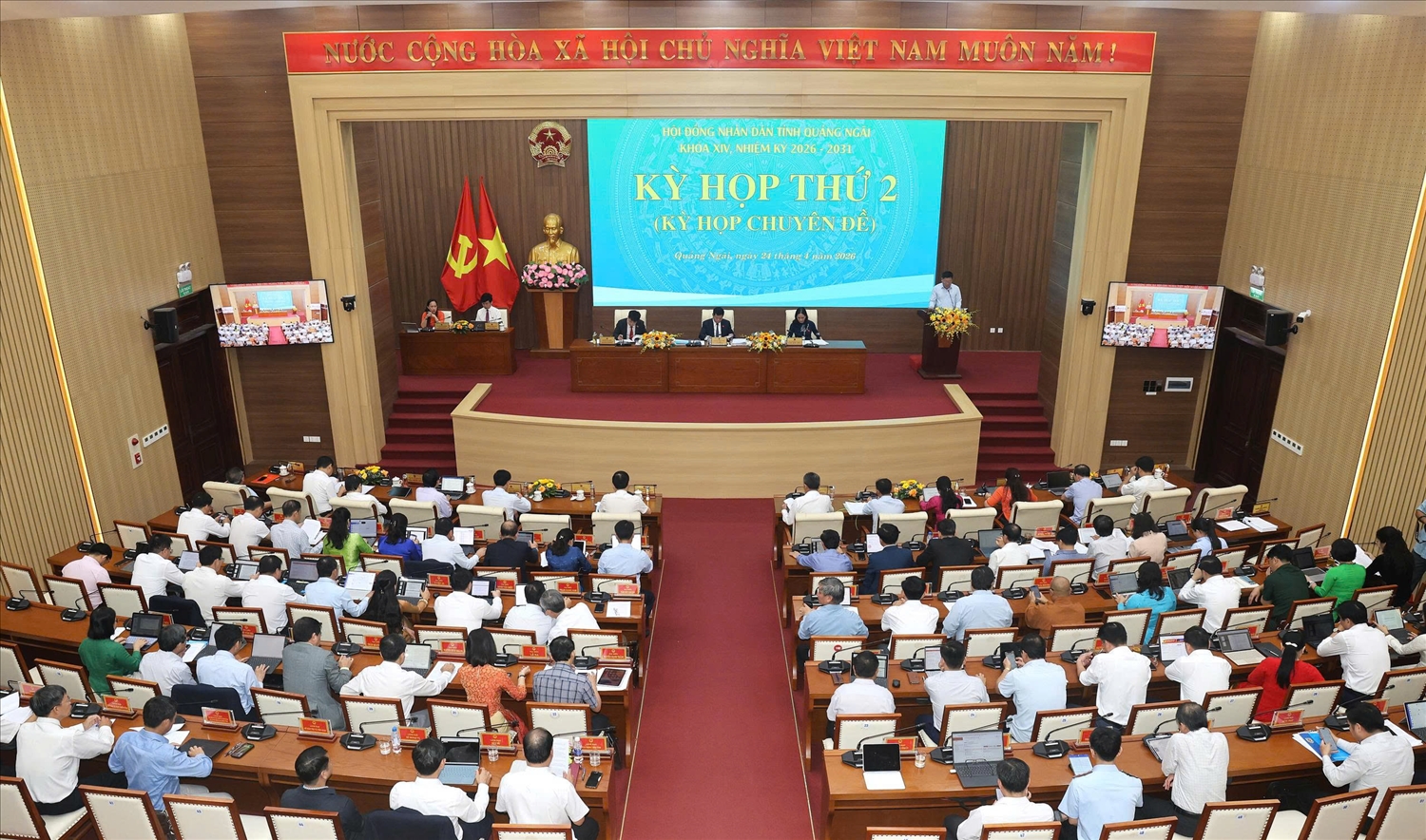 Quang cảnh Kỳ họp thứ 2, HĐND tỉnh Quảng Ngãi khóa XIV