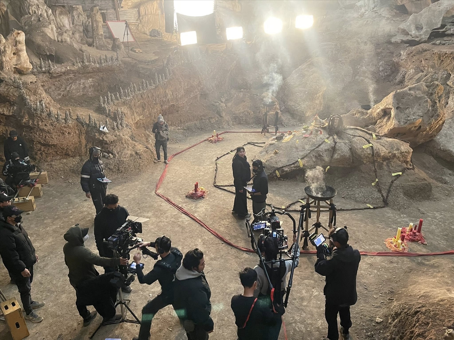 Hình ảnh hậu trường một phân cảnh trong phim