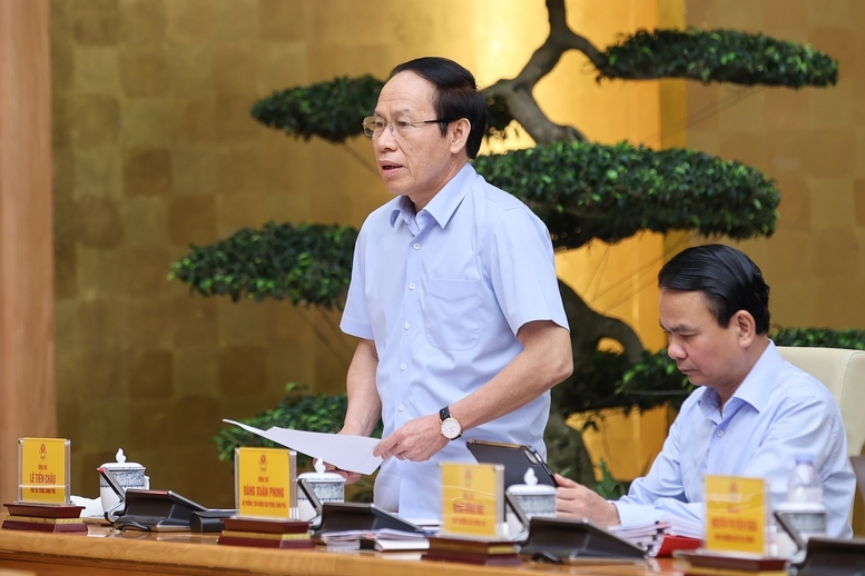 Phó Thủ tướng Chính phủ Lê Tiến Châu phát biểu tại cuộc họp - Ảnh: VGP/Nhật Bắc