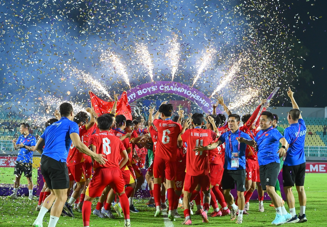 U17 Việt Nam vô địch giải U17 Đông Nam Á 2026 (Ảnh IT)