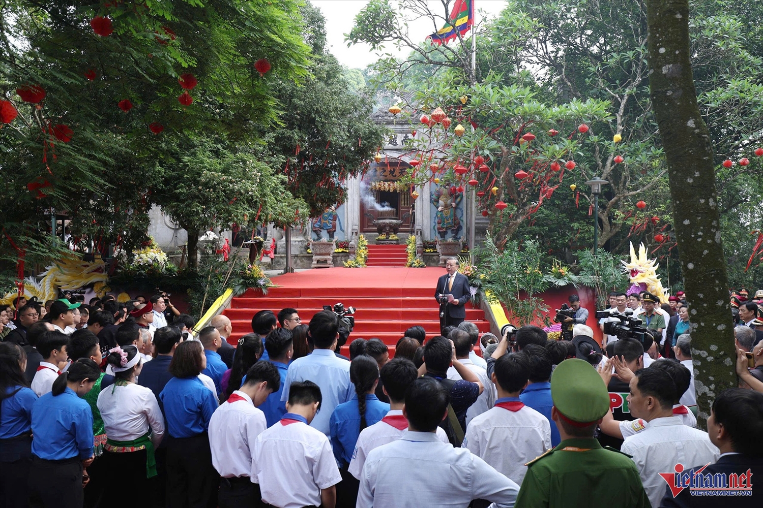 Tổng Bí thư, Chủ tịch nước Tô Lâm phát biểu ngay sau nghi lễ dâng hương tại Thượng Cung