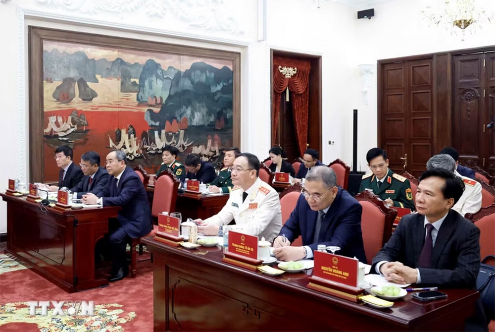 Các đại biểu tham dự Phiên họp thứ nhất Hội đồng Quốc phòng và An ninh nhiệm kỳ 2026-2031 - Ảnh: TTXVN