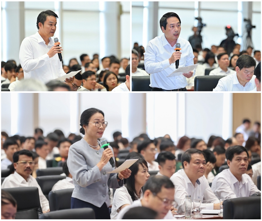 Các cử tri bày tỏ vui mừng trước những kết quả tốt đẹp của Kỳ họp thứ Nhất và những thành tựu phát triển kinh tế - xã hội của đất nước thời gian qua - Ảnh: VGP/Nhật Bắc