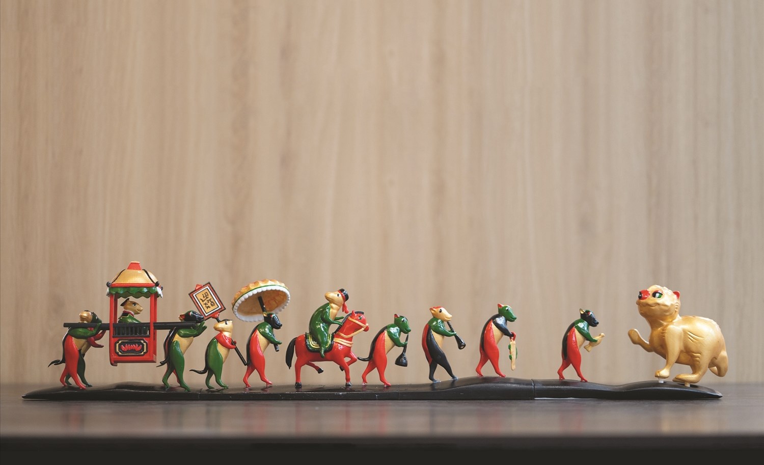 Sản phẩm Bộ lưu niệm tượng 3D Đông Hồ và set Tô tượng của nhóm sinh viên Trường Đại học Kiến trúc Hà Nội
