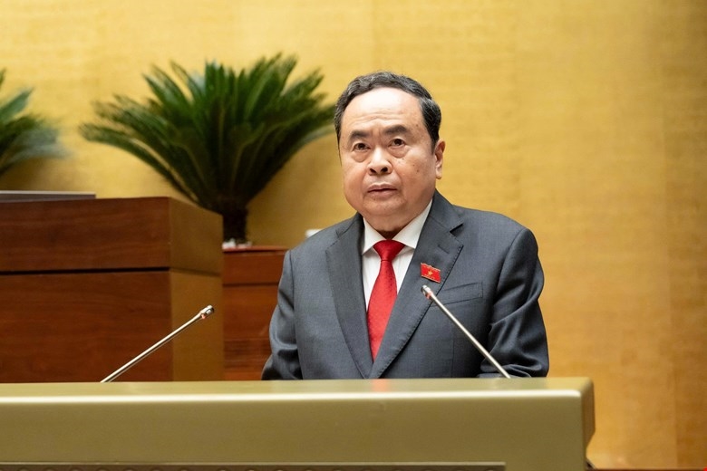 Chủ tịch Quốc hội khóa XV Trần Thanh Mẫn phát biểu tại phiên khai mạc Kỳ họp thứ Nhất, Quốc hội khóa XIV