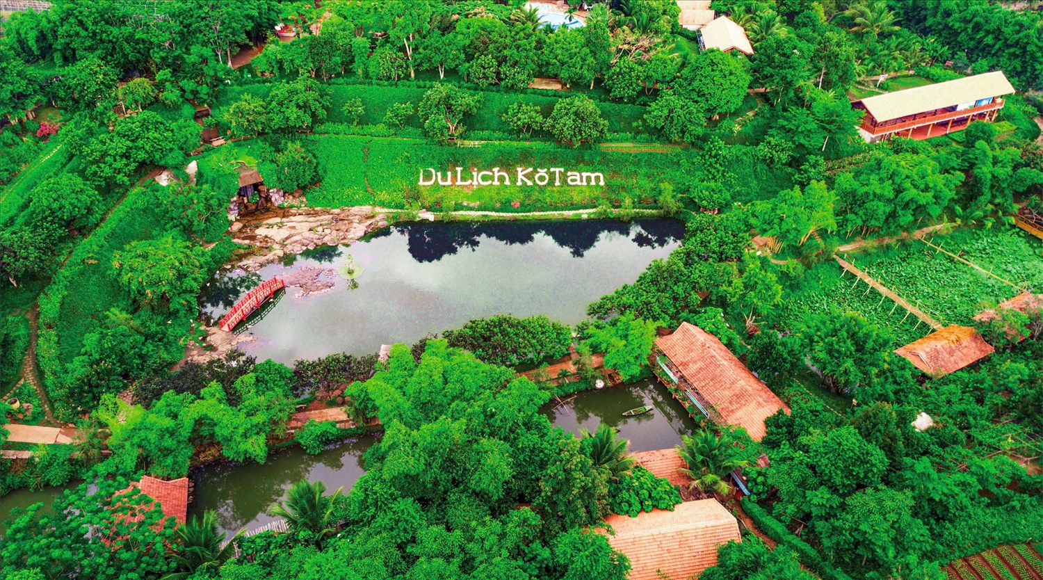 Khu du lịch Cộng đồng Kotam xanh mát cây cối, là điểm du lịch cộng đồng nổi bật của tỉnh Đắk Lắk