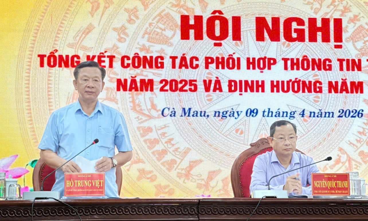 Ông Hồ Trung Việt, Trưởng Ban Tuyên giáo và Dân vận Tỉnh ủy Cà Mau đánh giá về kết quả hợp tác tuyên truyền năm 2025 