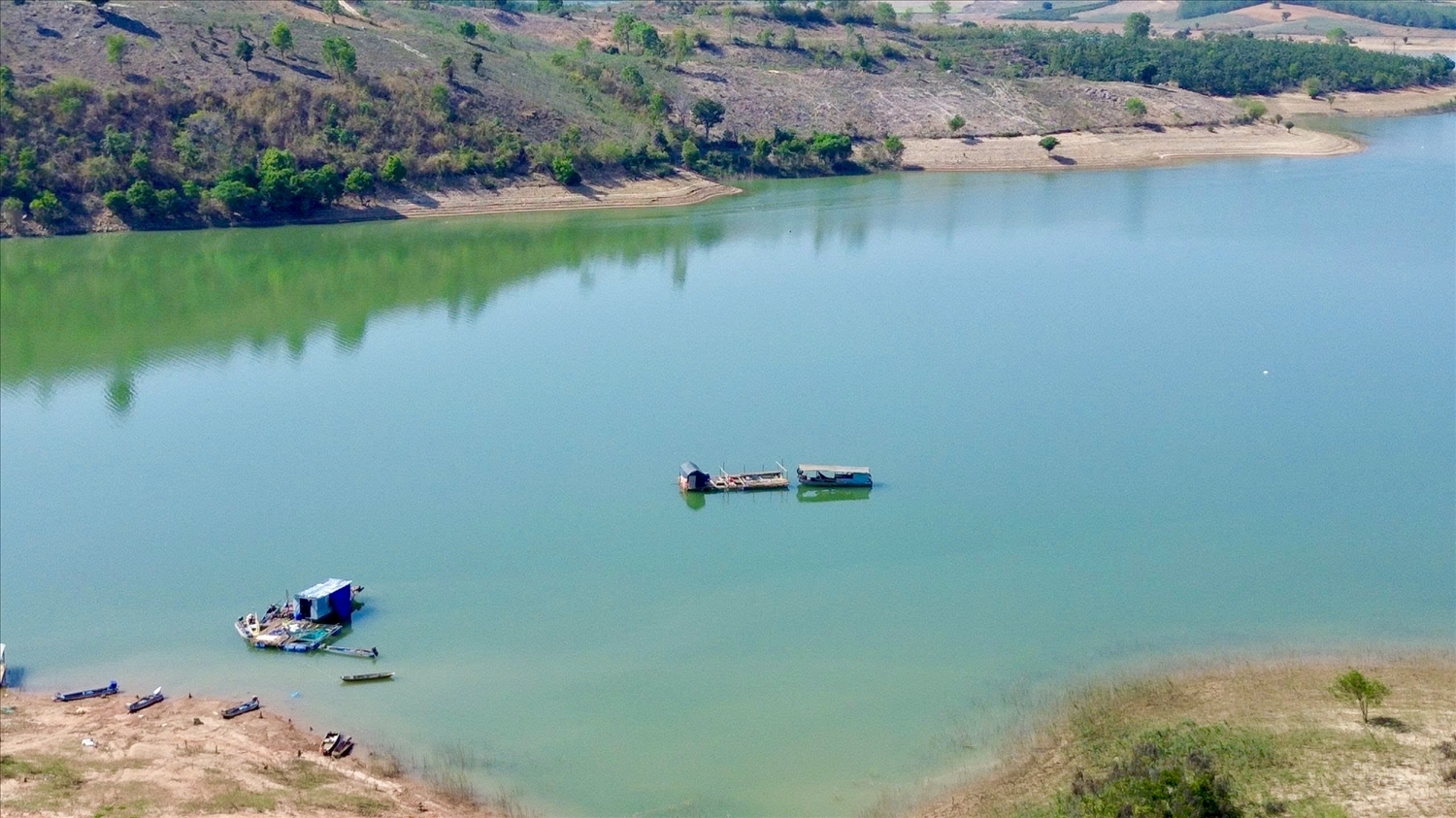 Bến sông Ia Chim đã được quy hoạch phát triển thành điểm du lịch của xã Ia Chim, tỉnh Quảng Ngãi. (Ảnh: Ngọc Chí)