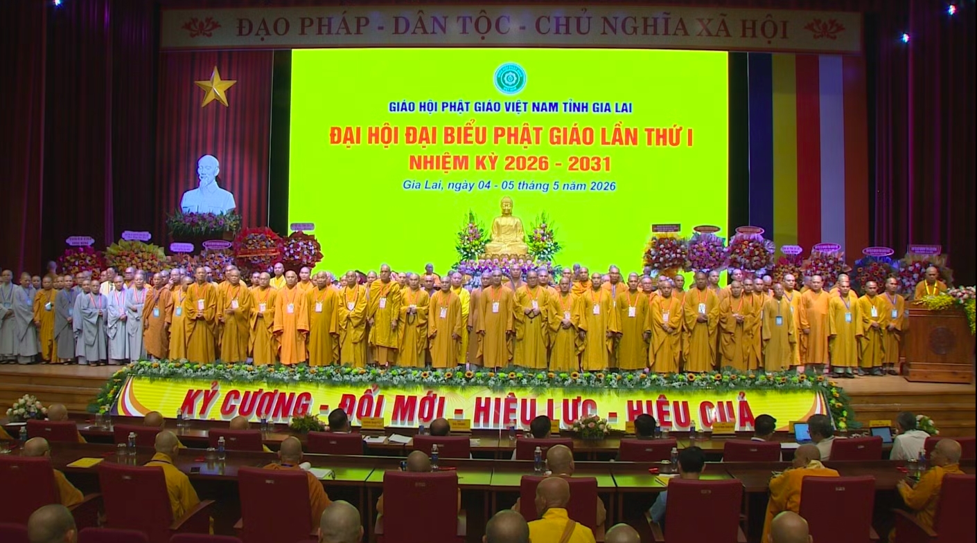 Đại hội thống nhất suy cử 14 đại biểu vào Ban Chứng minh và 104 đại biểu vào Ban Trị sự Giáo hội Phật giáo Việt Nam tỉnh Gia Lai nhiệm kỳ 2026-2031