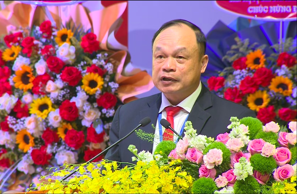 Phó Chủ tịch UBND tỉnh Gia Lai Dương Mah Tiệp phát biểu tại Đại hội