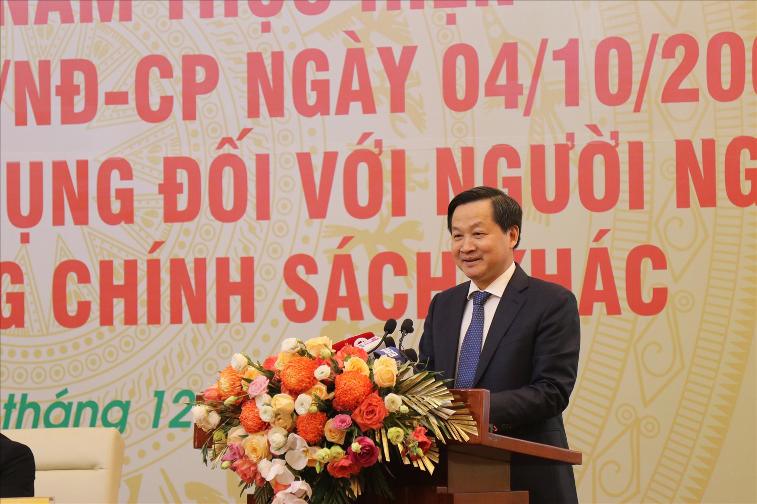 Phó Thủ tướng Chính phủ Lê Minh Khái phát biểu tại Hội nghị.