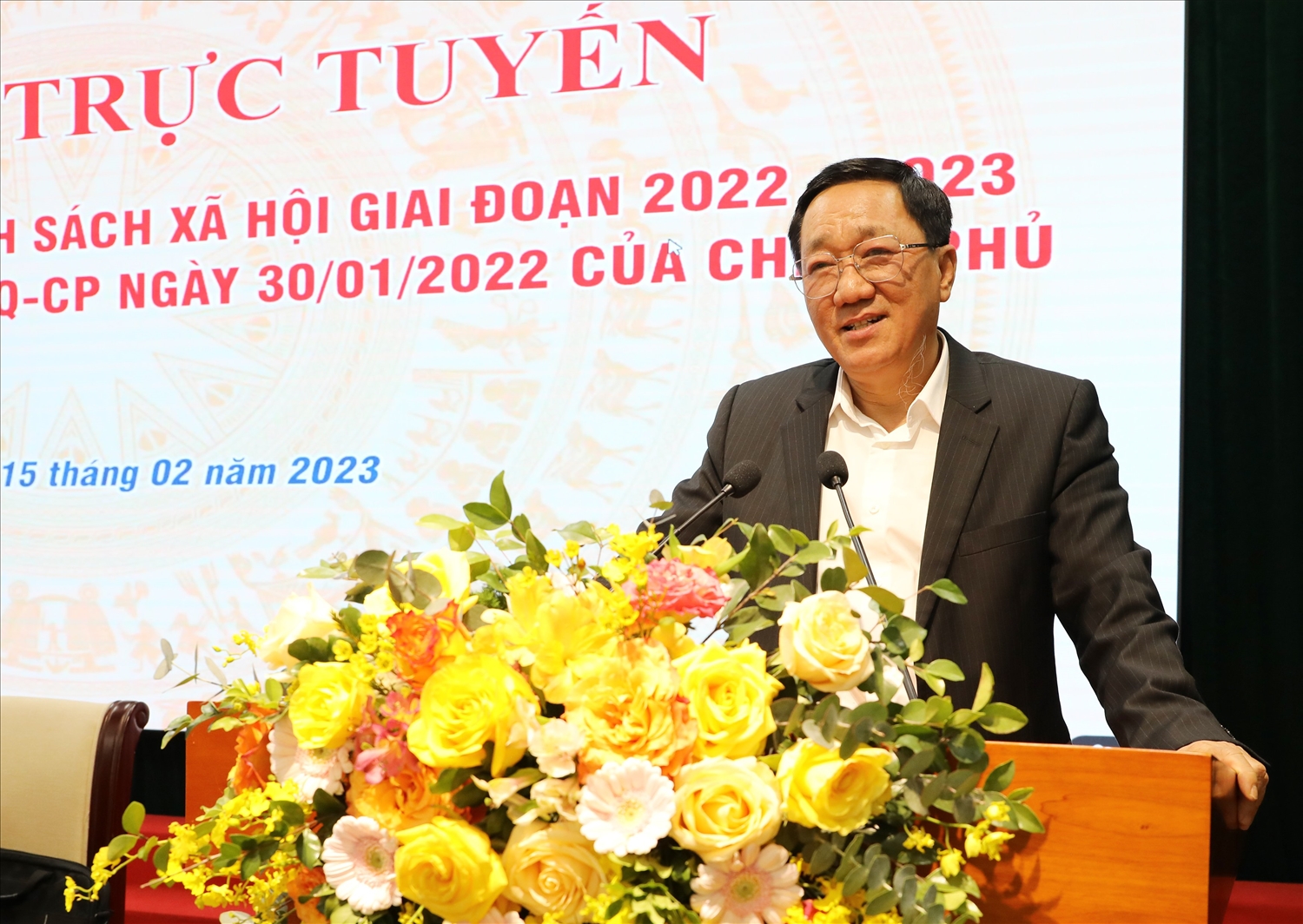 Tổng Giám đốc NHCSXH Dương Quyết Thắng phát biểu tại Hội nghị.