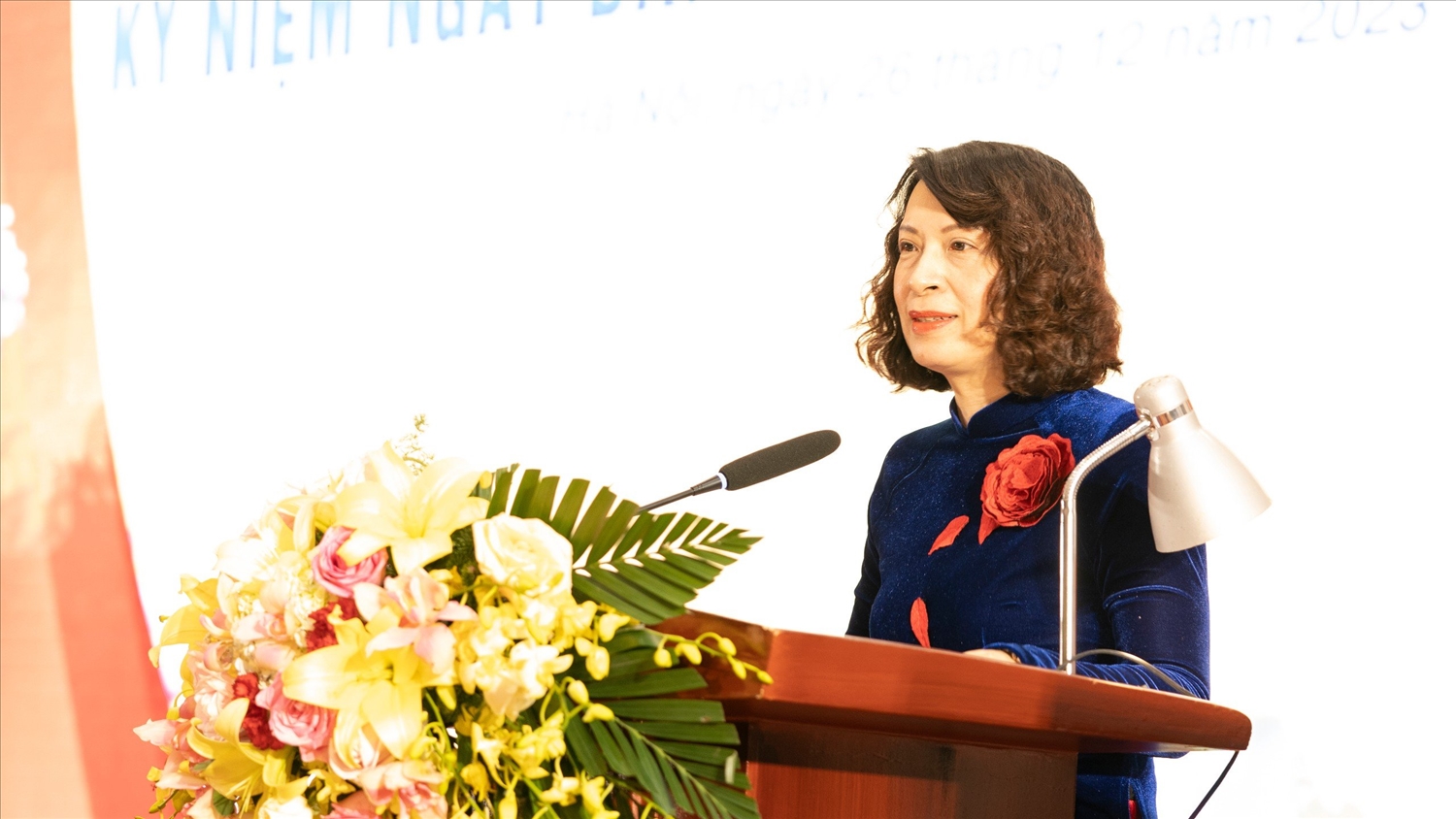 Thứ trưởng Bộ Y tế Nguyễn Thị Liên Hương phát biểu tại buổi Lễ.