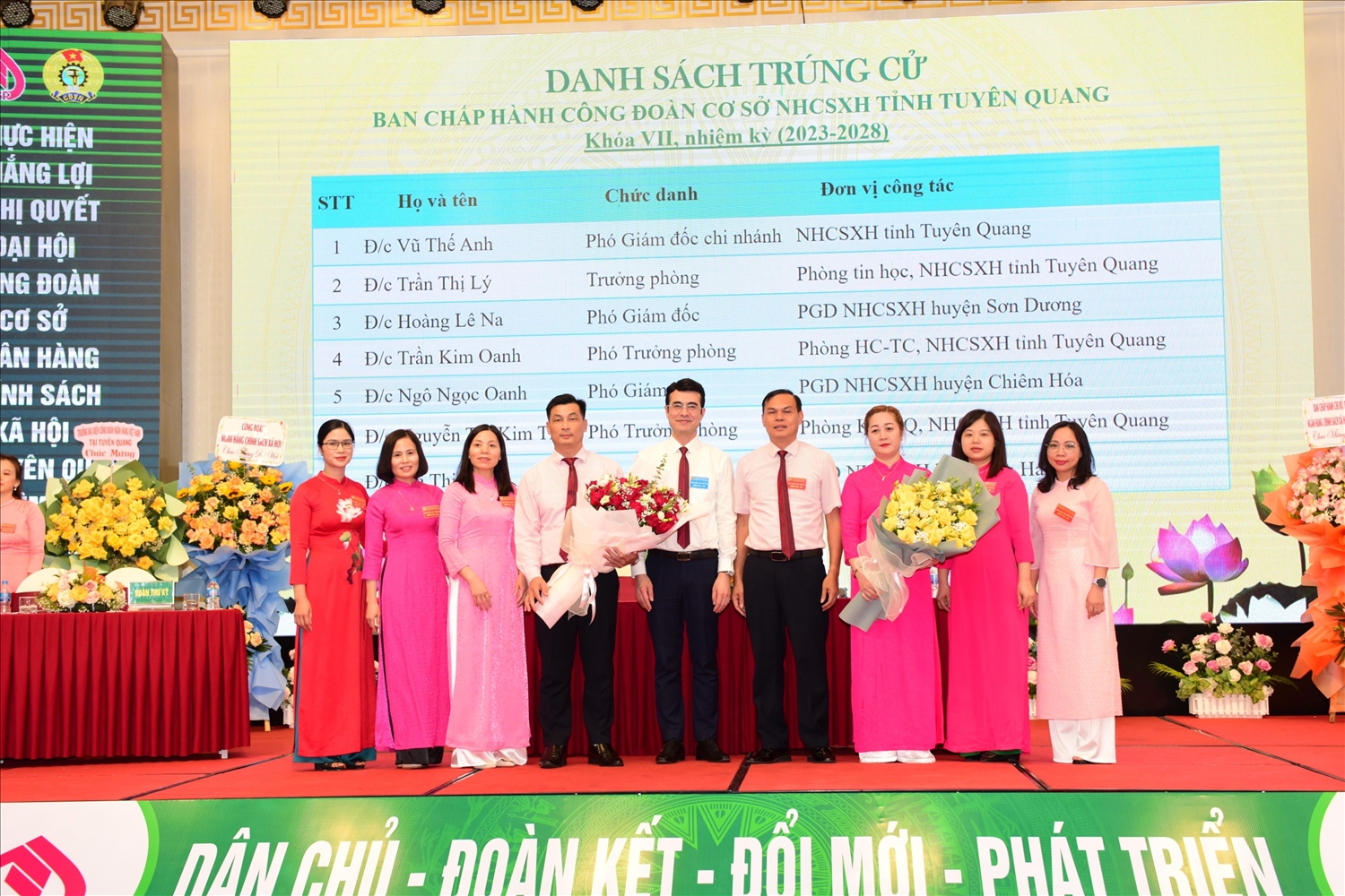 Vừa qua, Công đoàn cơ sở Ngân hàng CSXH chi nhánh tỉnh Tuyên Quang đã tổ chức thành công Đại hội lần thứ VII, nhiệm kỳ 2023-2028. 
