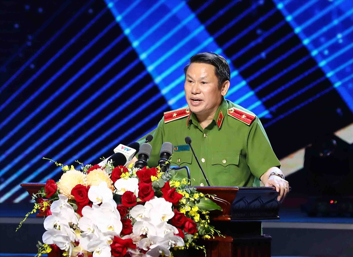 Thiếu tướng Nguyễn Văn Viện, Cục trưởng Cục Cảnh sát điều tra tội phạm về ma túy phát biểu tại Chương trình