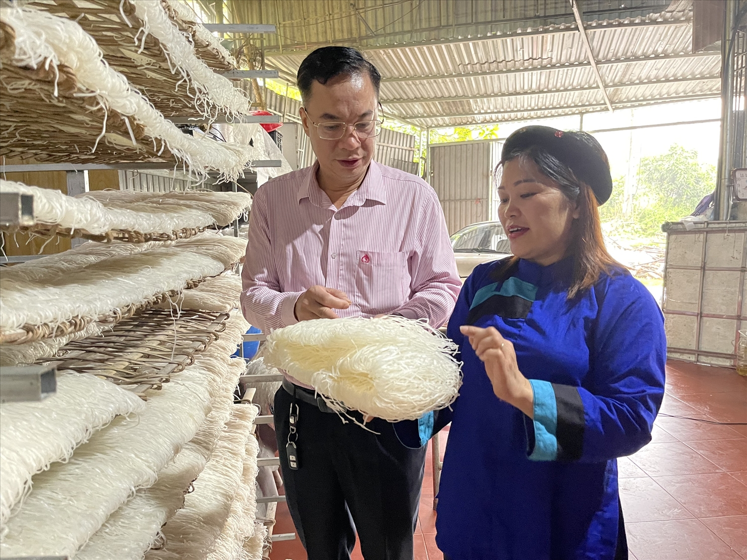 Mô hình sản xuất bún, phở của Hợp tác xã Quỳnh Niên được, công nhận sản phẩm OCOP cấp tỉnh
