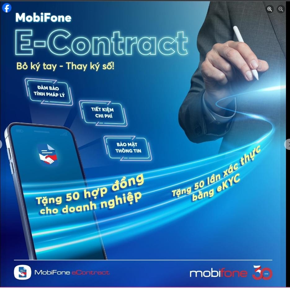 (Ban CĐ - CĐ Công ty MobiFone) Chuyển đổi số hiệu quả cùng Hợp đồng điện tử có “tích xanh” MobiFone eContract 1