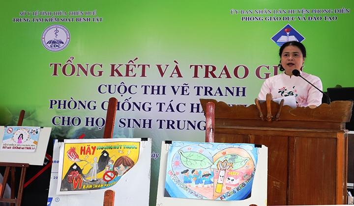 Cuộc thi vẽ tranh PCTH của thuốc lá cho học sinh THCS tại huyện Phong Điền là một hoạt động ý nghĩa.