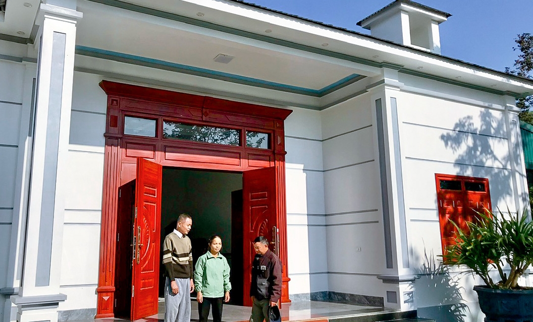 Ngôi nhà xây khang trang gia đình ông Hoàng Quang Công, thôn Phúc Lộc, xã Phúc Ứng (Sơn Dương).