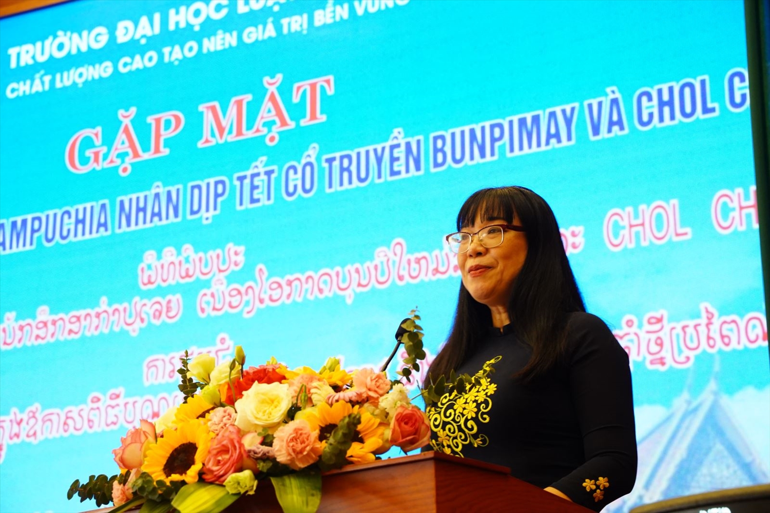 PGS. TS Vũ Thị Lan Anh - Phó Hiệu trưởng phát biểu tại chương trình.